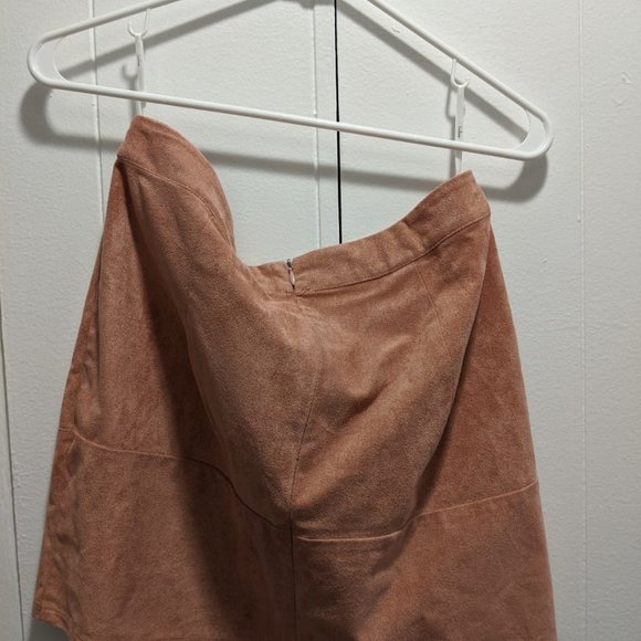 Faux Suede Mini Skirt - Picture 2 of 3
